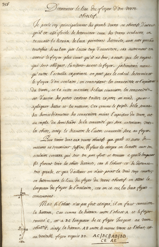 Journal d'observations astronomiques de Villiard, pages 358-359