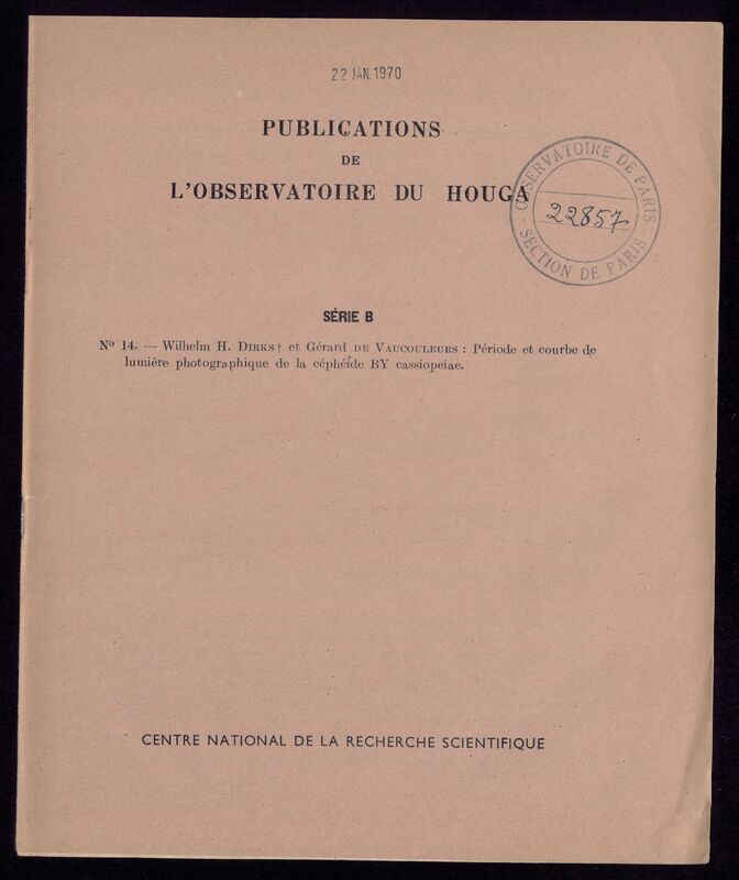 (1949) Publications de l'Observatoire du Houga (Gers)