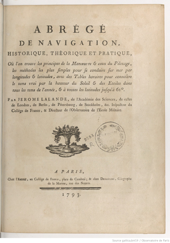 Abrégé de navigation, historique, théorique et pratique