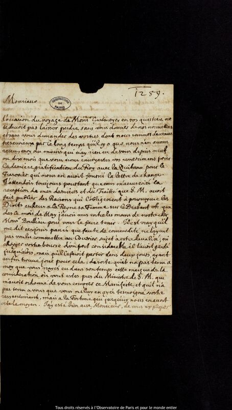 Lettre de Jean Chapelain à Jan Heweliusz, Paris, 7 janvier 1668