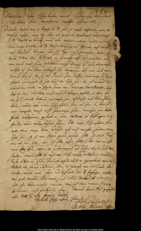 Lettre d'Andreas Brummer à Jan Heweliusz, Leipzig, 10 août 1662