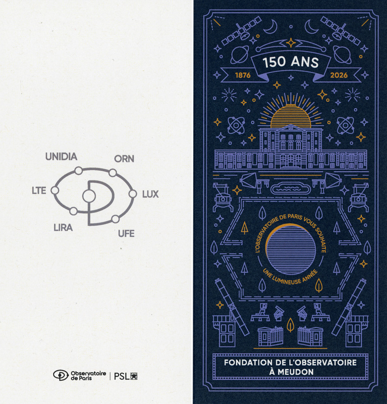 Carte de vœux de l'Observatoire de Paris pour l'année 2026