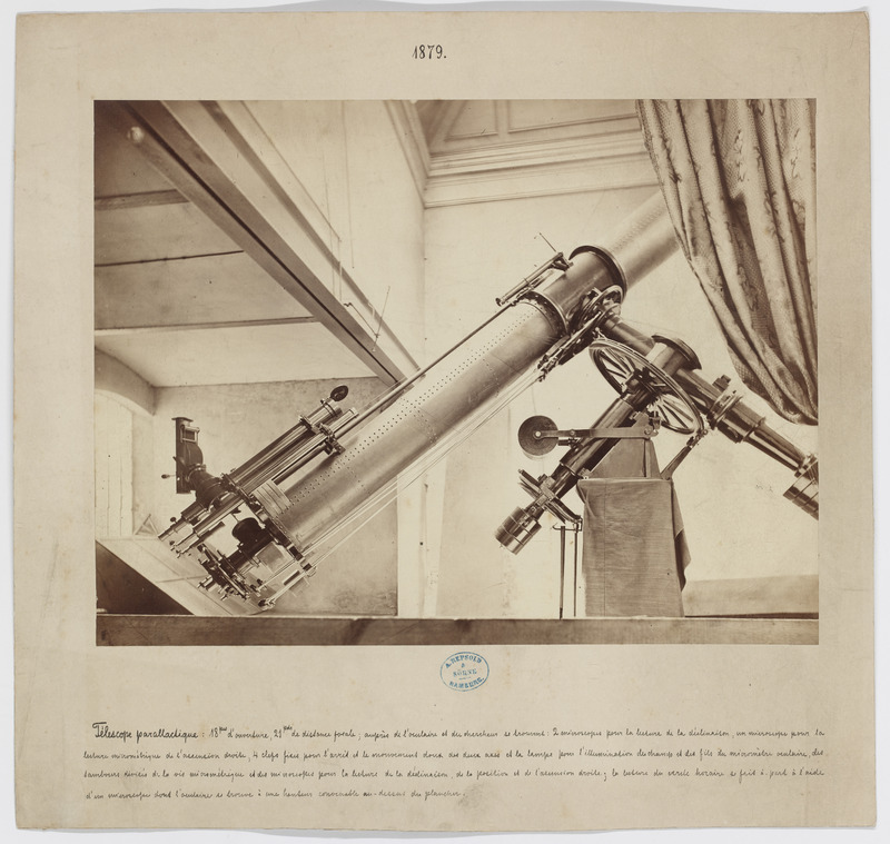 Télescope parallactique [1879] : 18 pouces d’ouverture, 21 pieds de distance focale […] (titre original)