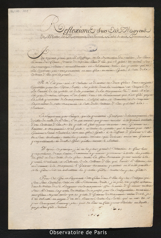 Lettre de Groignard, Toulon le 23 janvier 1776