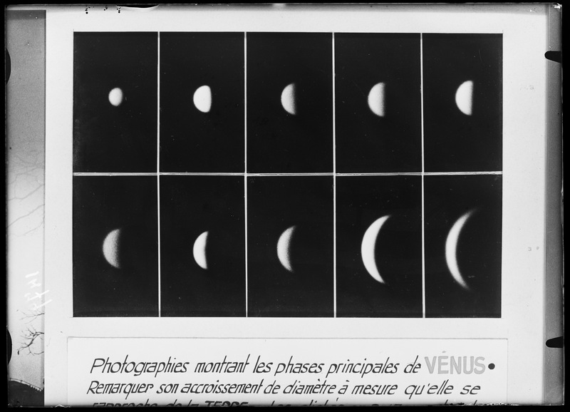 VENUS. Télescopes 6 et 100 pouces. Ultra-violet. Clichés Ross. Juin et juillet 1927. Observatoire Mt Wilson. (titre forgé)