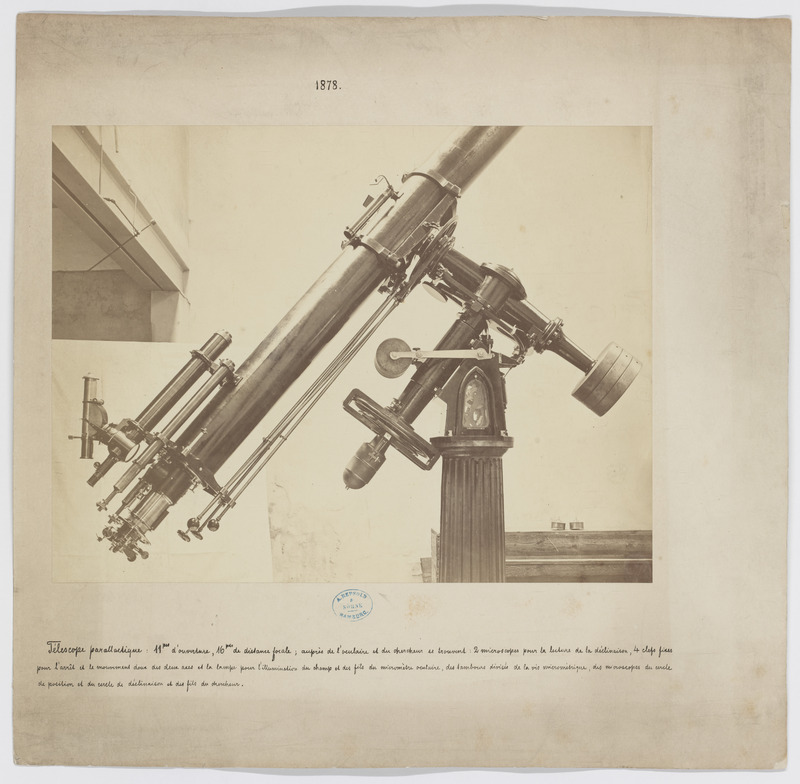 Télescope parallactique [1878] : 11 pouces d’ouverture, 16 pieds de distance focale […] (titre original)