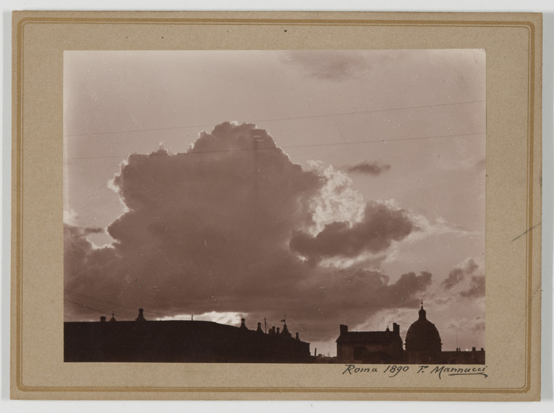 Photographies de nuages, par Federico Manucci (titre forgé), Roma 1890. F.Manucci (titre original)