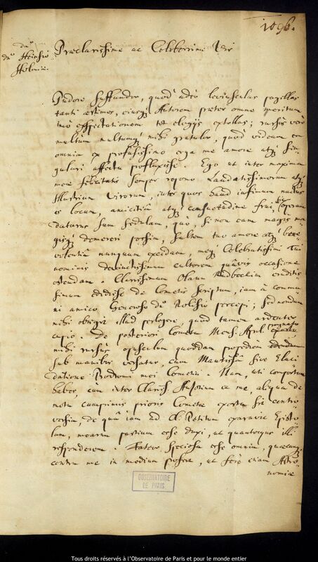 Lettre de Jan Heweliusz à Nicolaas Heinsius, Gdansk, 28 février 1666