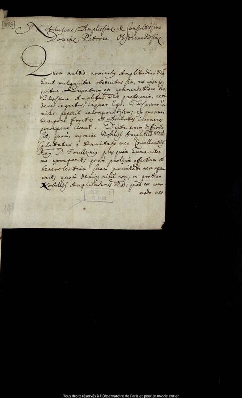 Lettre de Johann Heinrich Gutslaff à Jan Heweliusz, Franeker, 11 juillet 1675