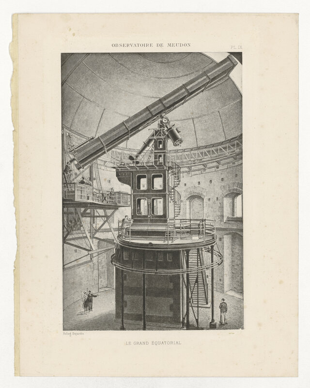 Intérieur de la grande coupole de l'Observatoire de Meudon (titre forgé)