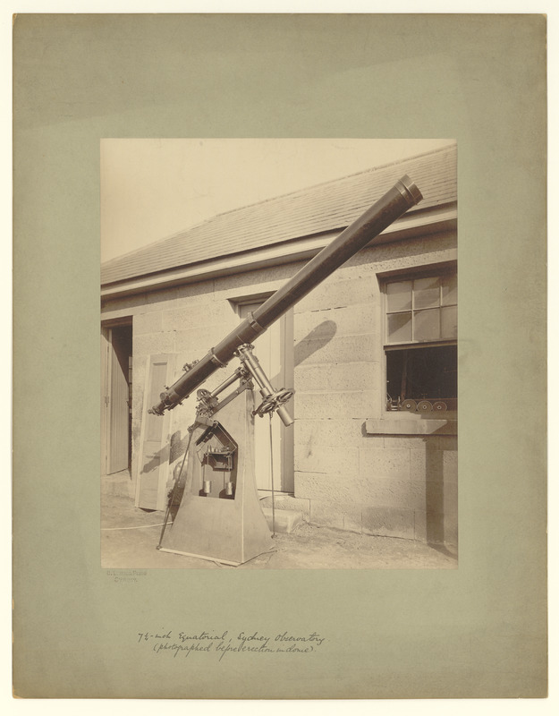 Sydney Observatory : 7 ½ inch equatorial [photographed before erection in dome] (titre original)