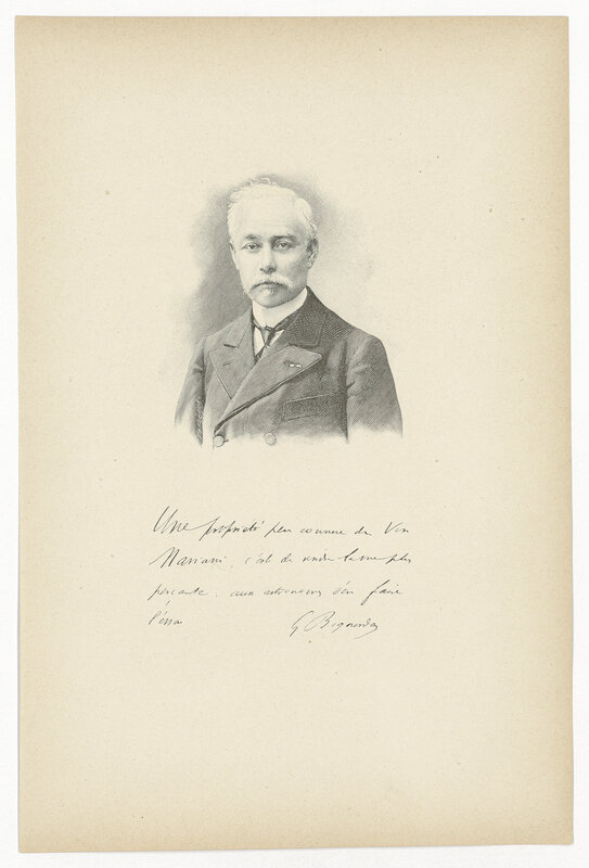 Guillaume Bigourdan : portrait et fac-simile d’autographe signé. (titre forgé)