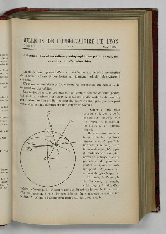 (1926) Bulletin de l'Observatoire de Lyon