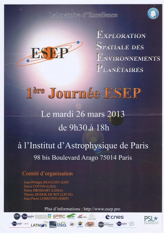 Journée Exploration Spatiale des Environnements Planétaires (ESEP)