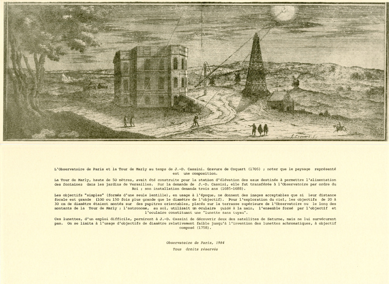 L'Observatoire de Paris et la Tour de Marly au temps de J.-D. Cassini