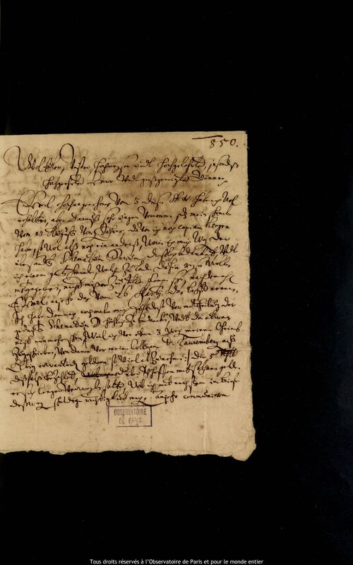 Lettre de Caspar March à Jan Heweliusz, Rostock, 10 janvier 1664