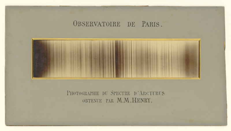 Observatoire de Paris. Photographie du spectre d’Arcturus obtenue par MM. Henry (titre original)