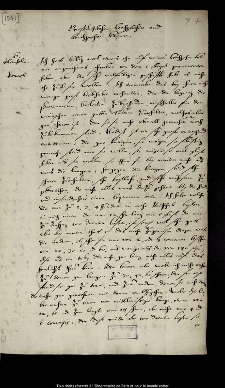 Lettre de Jan Heweliusz à Gebhard Himsel, Gdansk, 25 novembre 1672