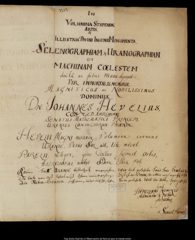 Lettre de Samuel Hamel à un destinataire non identifié, Francfort-sur-l'Oder, 1684