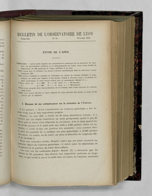 (1930) Bulletin de l'Observatoire de Lyon