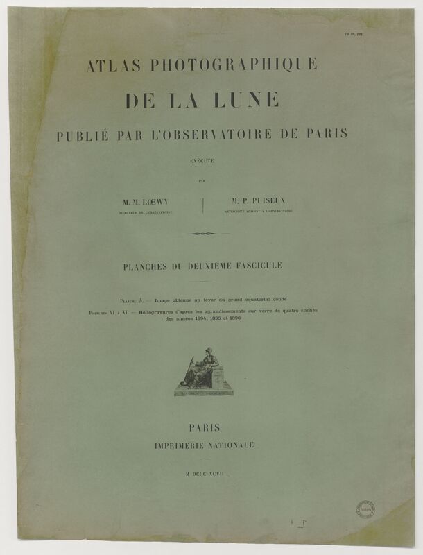 Deuxième fascicule, Atlas photographique de la lune publié par l'Observatoire de Paris