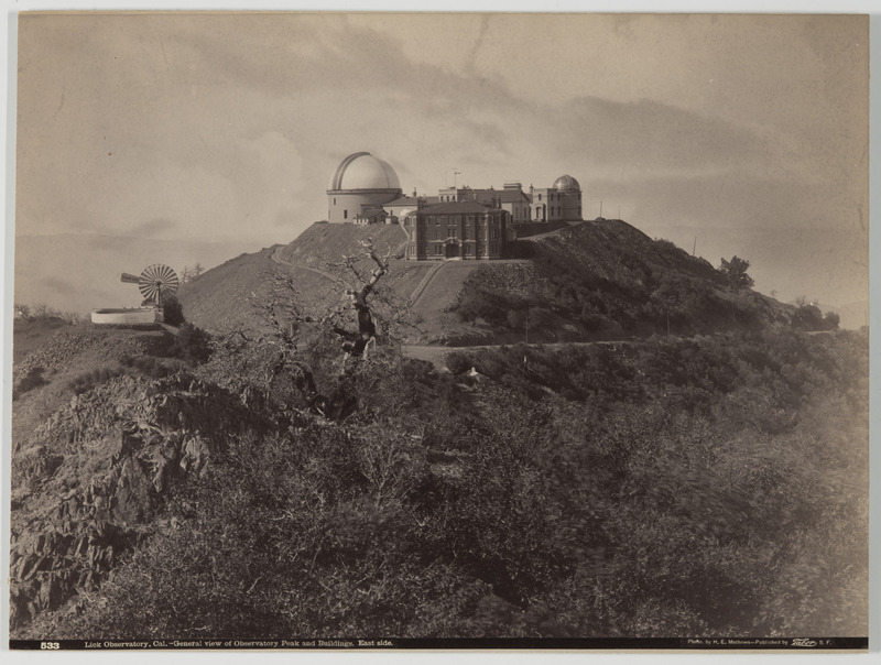 Lick Observatory : General View of Observatory, Peak and Buildings (titre original)