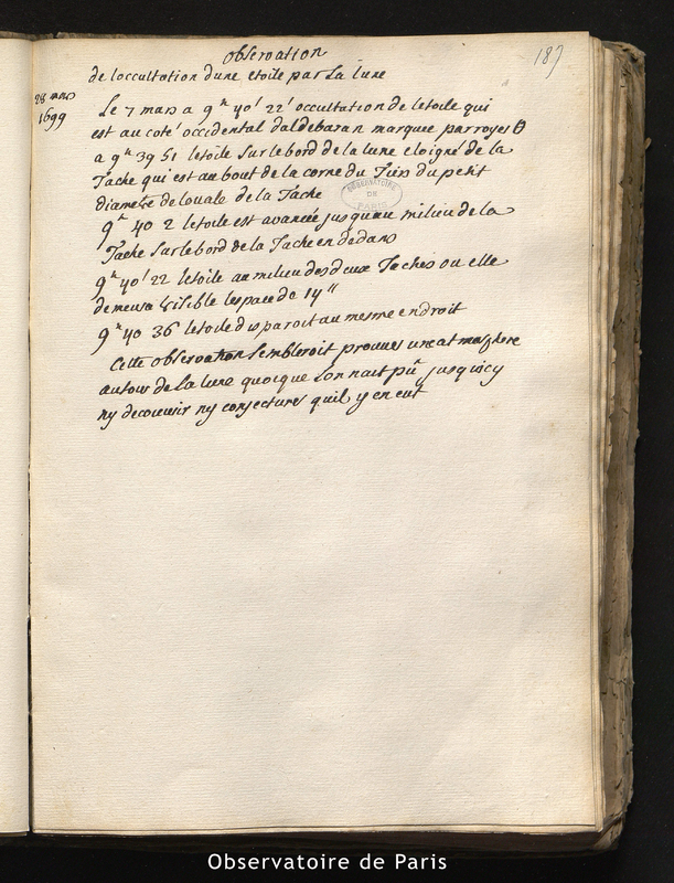 Observations de l'occultation d'une étoile par la lune