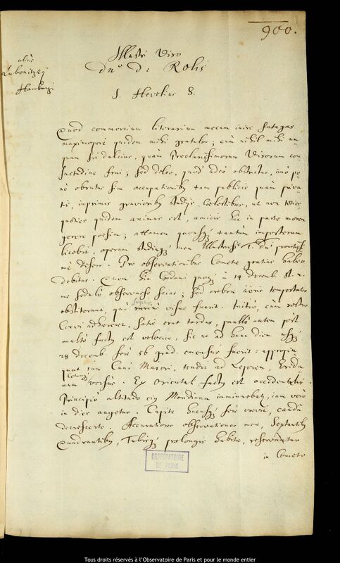 Lettre de Jan Heweliusz à Stanislaw Lubieniecki, Gdansk, 28 décembre 1664