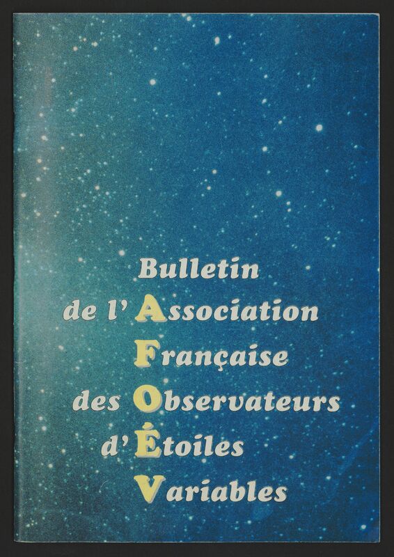 (2001) Bulletin de l'Association Française d'Observateurs d'Étoiles Variables