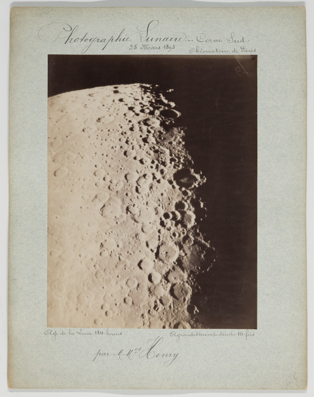 Photographie lunaire, par MM. Henry. Corne Sud, 25 mars 1893, âge de la lune 184 heures, agrandissement direct 16 fois (titre original)