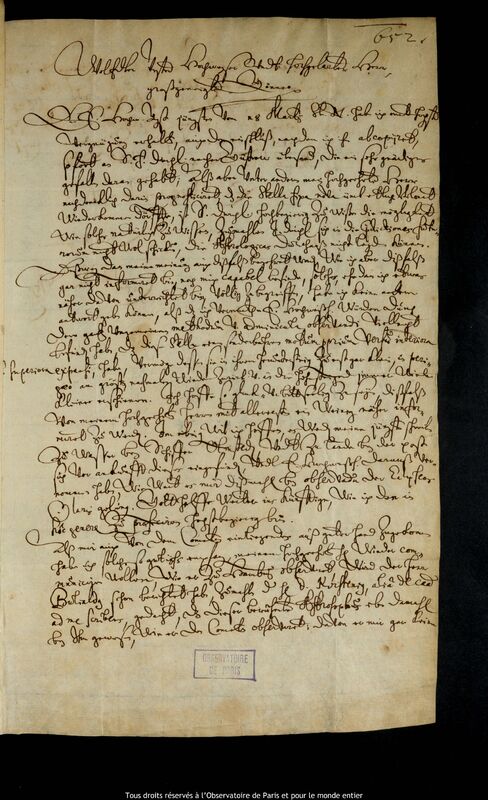 Lettre de Caspar March à Jan Heweliusz, Rostock, 7 avril 1661