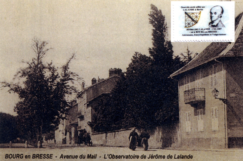 Bourg en Bresse – Avenue du Mail – L’Observatoire de Jérôme de Lalande (titre original)