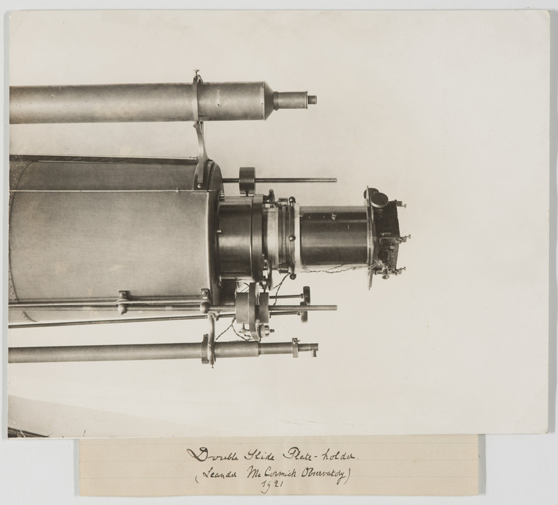 Double Slide Plate-holder [Leander Mac Cormick Observatory, University of Virginia, 1921] (titre original)