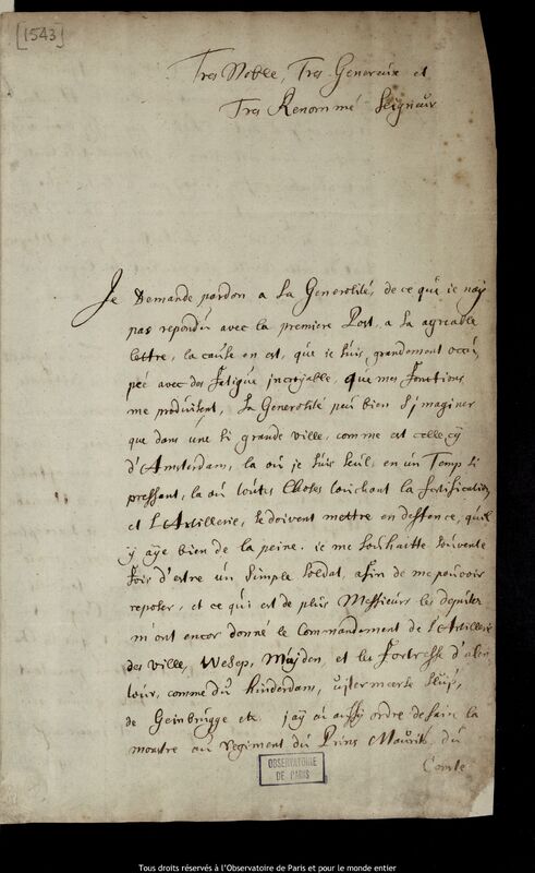 Lettre de Jan Hendricksz Tim à Jan Heweliusz, Amsterdam, 18 mars 1673