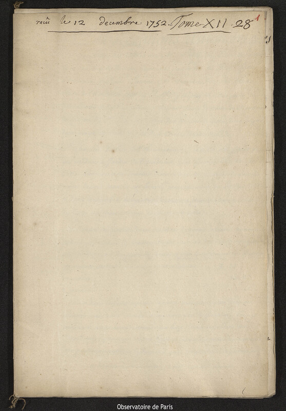 Observations de Messieurs Augustin Darquier de Pellepoix et de François-Philippe-Antoine Garipuy, envoyées à Joseph-Nicolas Delisle, Toulouse