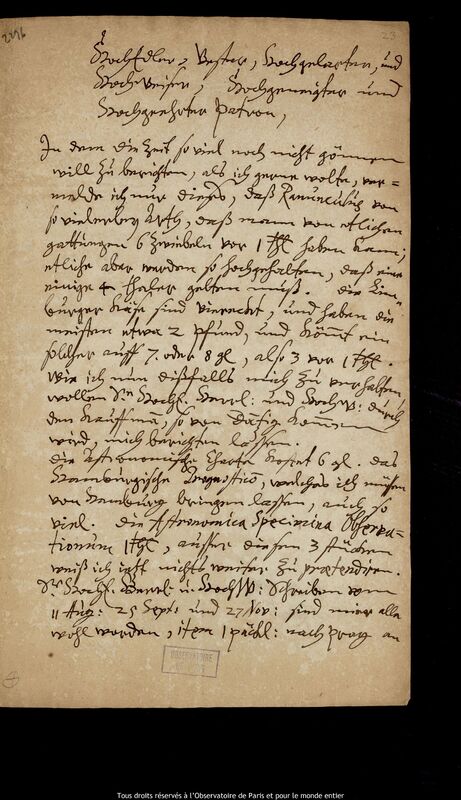 Lettre de Johann Abraham Ihle à Jan Heweliusz, Leipzig, 28 novembre 1683