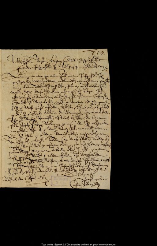 Lettre de Caspar March à Jan Heweliusz, Rostock, 6 avril 1662