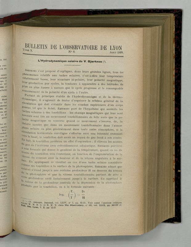 (1928) Bulletin de l'Observatoire de Lyon