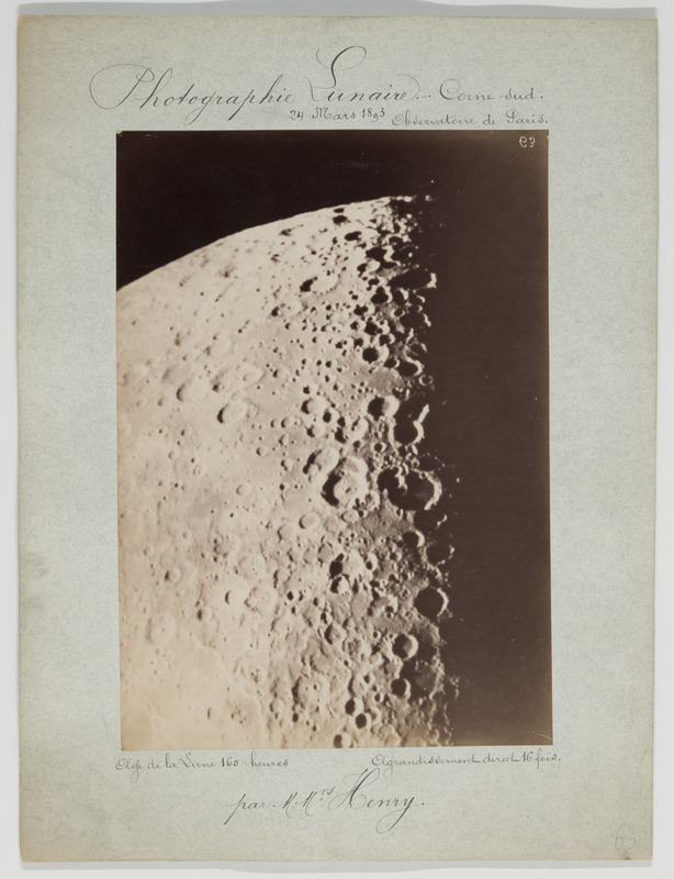 Photographie lunaire, par MM. Henry. Corne Sud, 24 mars 1893, âge de la lune 160 heures, agrandissement direct 16 fois (titre original)