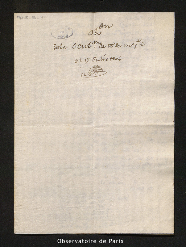 Lettre de González Ortiz à Méchain, Carthagène (Espagne) le 24 juillet 1804