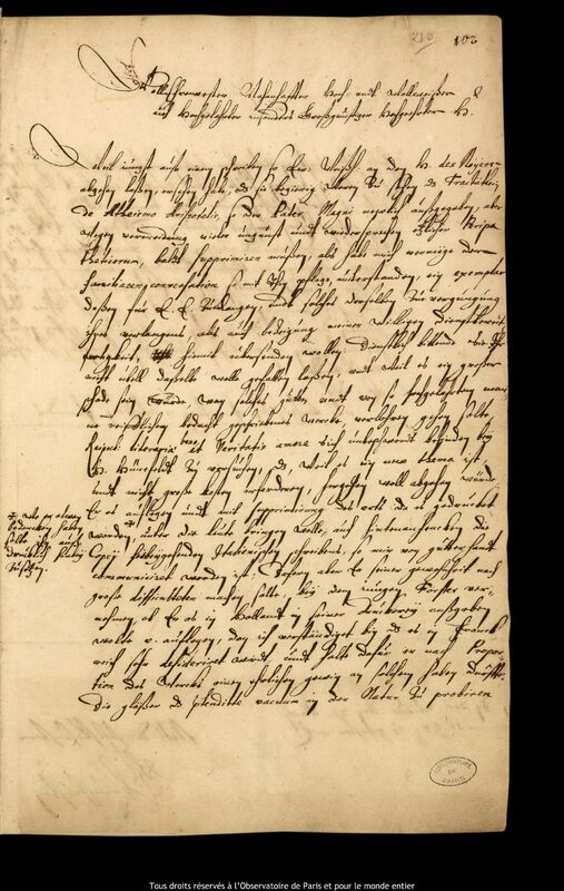 Lettre de Gabriel Krumhausen à Jan Heweliusz, Wilda, 30 mars 1648