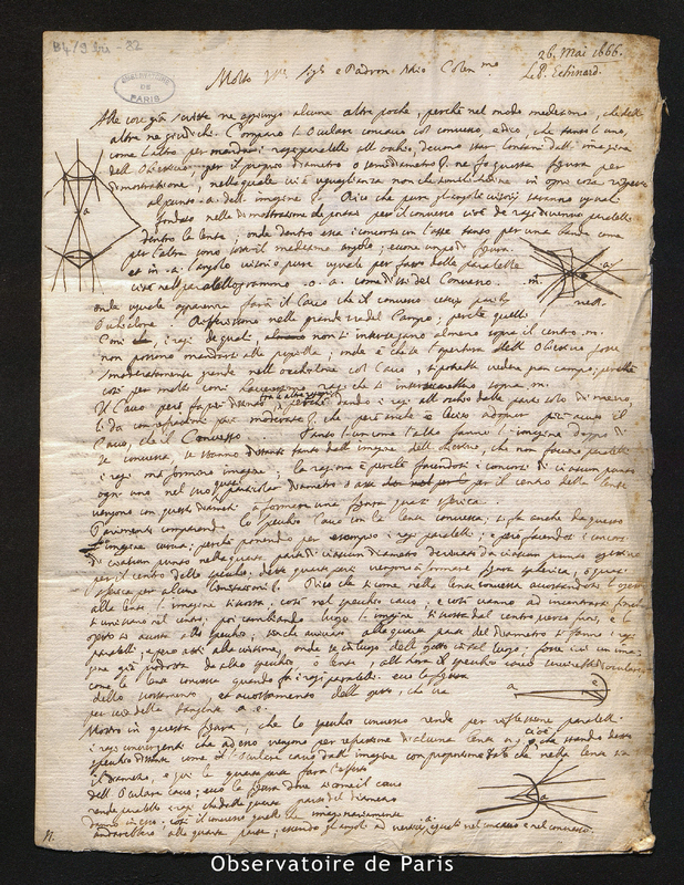 Lettre de Francisco Eschinardi à Cassini I, Rome le 26 mai 1666