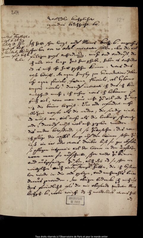 Lettre de Jan Heweliusz à Johann Sigismund Elsholtz, Gdansk, 31 janvier 1681