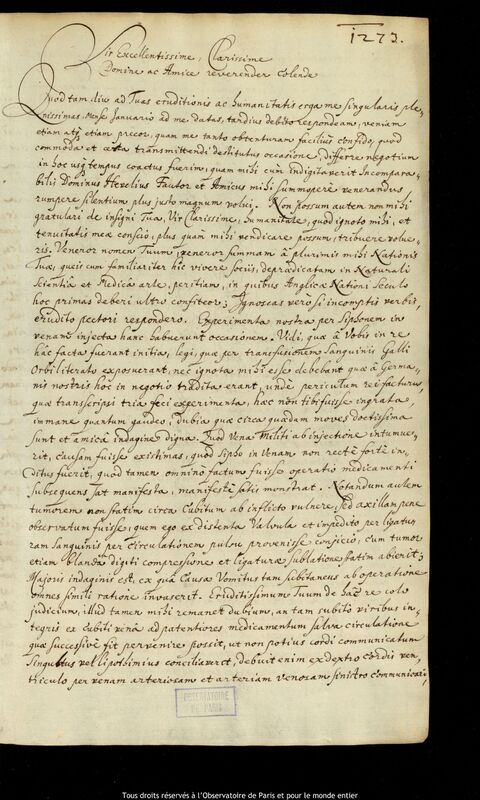 Lettre de Johannes Schmiedt à Timothy Clarke, Gdansk, 9 juin 1668