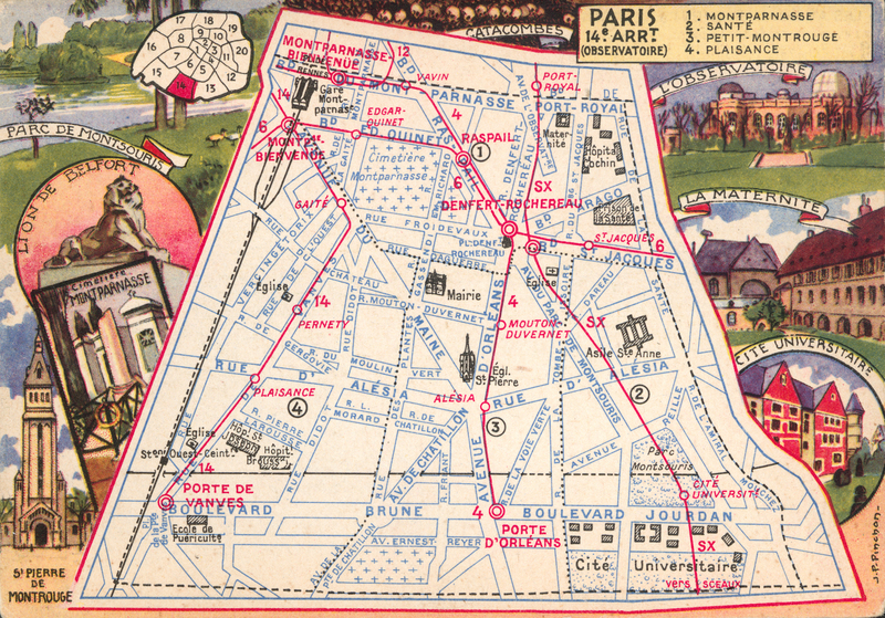 Plan du 14e arrondissement (titre forgé)