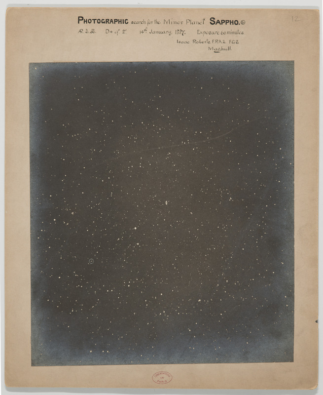 Photographic Search for the Minor Planet Sappho […], 14th January 1887, exposure 60 minutes (titre original)