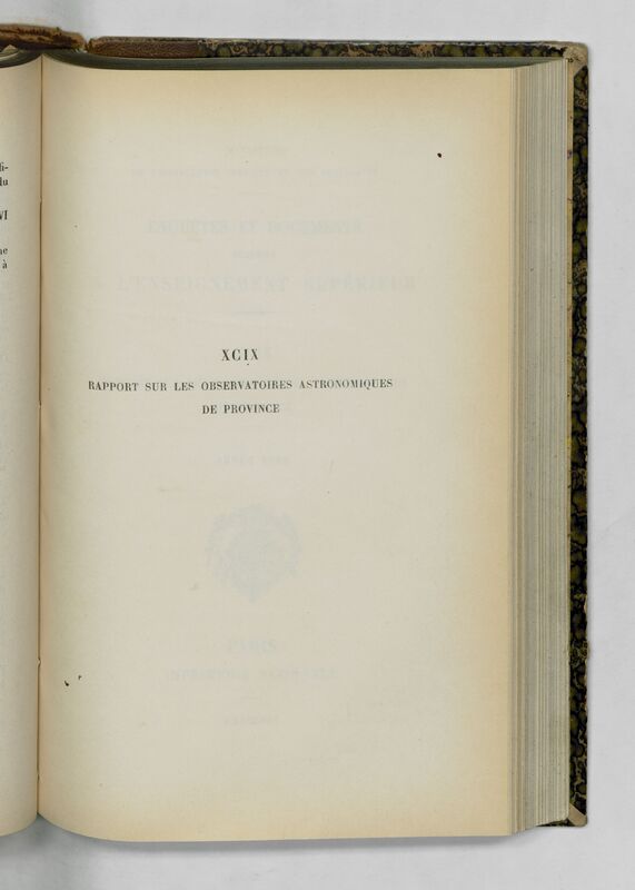 (1908) Rapport sur les observatoires astronomiques de province