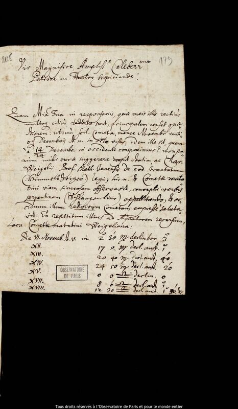 Lettre de Johann Georg Brand à Jan Heweliusz, Marbourg, 8 avril 1681