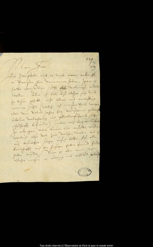 Lettre de Christian Otter à Jan Heweliusz, Kaliningrad, 14 novembre 1648