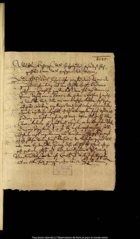 Lettre de Caspar March à Jan Heweliusz, Rostock, 17 juillet 1665